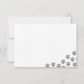 Puppy Paw Prints And Gray Paint Splatter Custom Notitiekaartje (Voorkant)