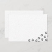 Puppy Paw Prints And Gray Paint Splatter Custom Notitiekaartje (Voorkant / Achterkant)