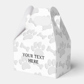 Puppy Paw Prints en Botten Aangepaste tekst Indivi Bedankdoosjes (Voorkant Zijde)