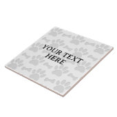 Puppy Paw Prints en Botten Aangepaste tekst Indivi Tegeltje (Zijkant)