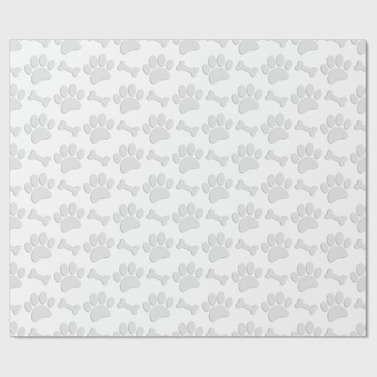 Puppy Paw Prints en Botten Custom Cadeaupapier (Vlak)