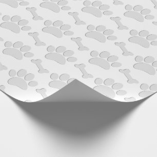 Puppy Paw Prints en Botten Custom Cadeaupapier