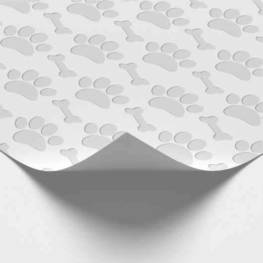 Puppy Paw Prints en Botten Custom Cadeaupapier (Hoek)