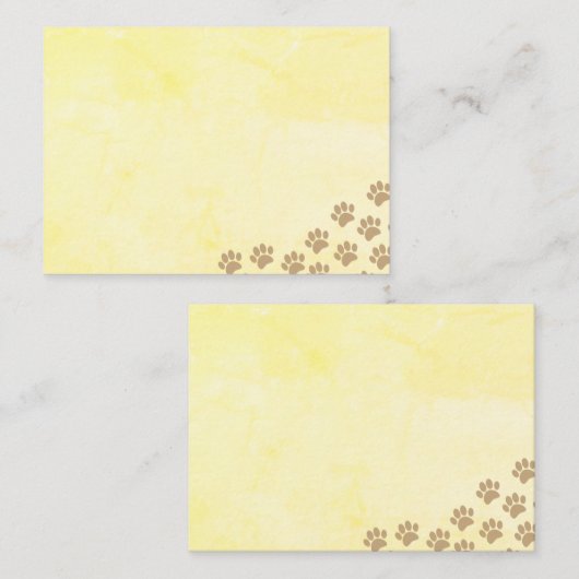Puppy Paw Prints Note Kaart Notitiekaartje (Voorkant / Achterkant)