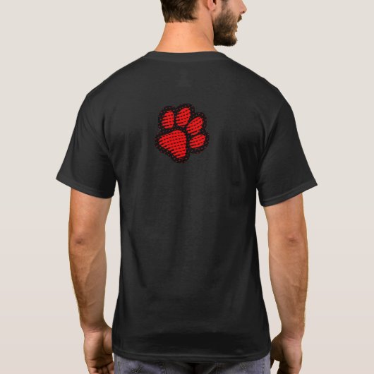 Puppy Paw Red T-shirt (Achterkant)