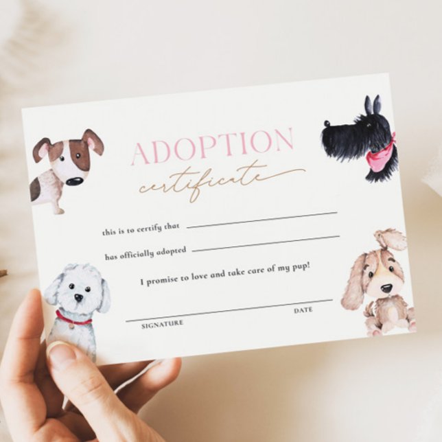 Puppy Paw-ty Adoptie Certificaat (Creator heeft geüpload)