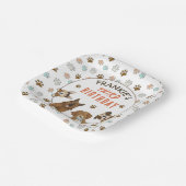 Puppy Paw-ty Verjaardagsfeestje Papieren Bordje (Gebogen)