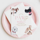 Puppy Paw-ty verjaardagsuitnodiging Kaart