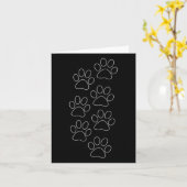 Puppy Paws Dog Prints Dad Pup Mom Good Boy New Res Kaart (Gele Bloem)