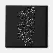 Puppy Paws Dog Prints Dad Pup Mom Good Boy New Res Magneet (Voorkant)