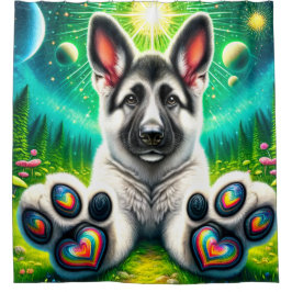 Puppy Paws Douchegordijn