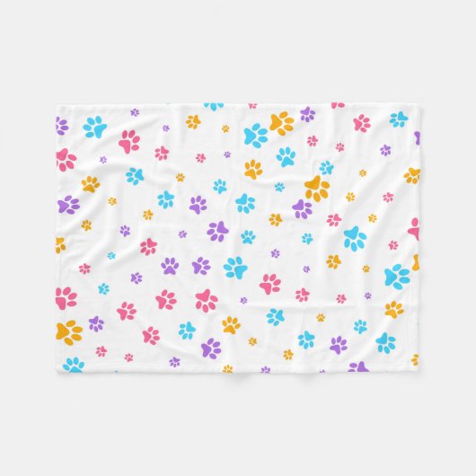 Puppy Paws Fleece Blanket (Voorkant (Horizontaal))