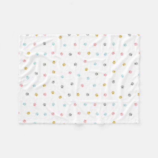 Puppy Paws Fleece Blanket (Voorkant (Horizontaal))