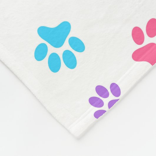 Puppy Paws Fleece Blanket Deken (Hoek)