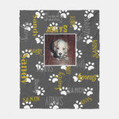 Puppy Paws Fleece Blanket Deken (Voorkant)