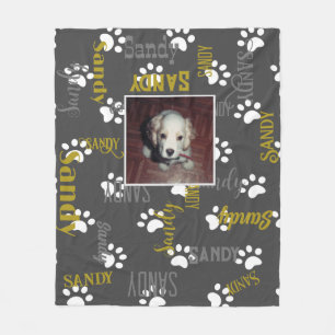 Puppy Paws Fleece Blanket Deken