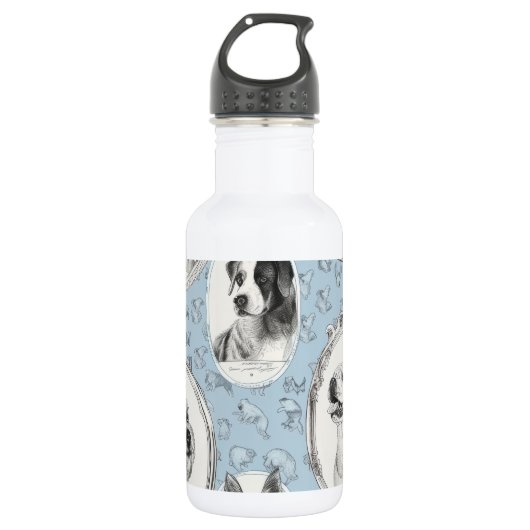 Puppy Paws Metalen Thermos Waterfles (Voorkant)