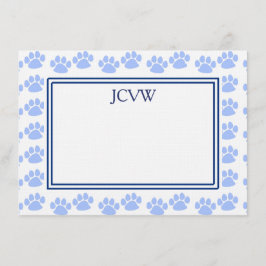 Puppy Paws Note-kaart Notitiekaartje