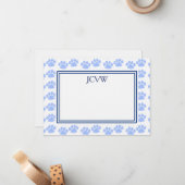 Puppy Paws Note-kaart Notitiekaartje (Voorkant / Achterkant in situ)