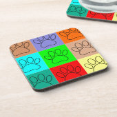 Puppy Paws op vierkante plaatsen bevestigen Bier Onderzetter (Linkerzijde)