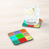 Puppy Paws op vierkante plaatsen bevestigen Bier Onderzetter (Rechterzijde)