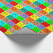 Puppy Paws op vierkante plaatsen bevestigen Cadeaupapier (Hoek)