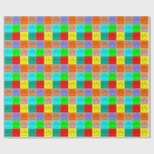 Puppy Paws op vierkante plaatsen bevestigen Cadeaupapier (Vlak)