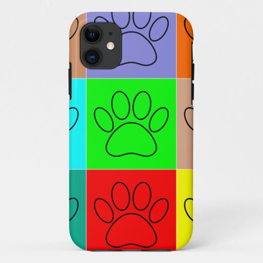 Puppy Paws op vierkante plaatsen bevestigen Case-Mate iPhone Case (Achterkant)