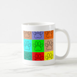 Puppy Paws op vierkante plaatsen bevestigen Koffiemok