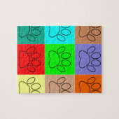 Puppy Paws op vierkante plaatsen bevestigen Legpuzzel (Horizontaal)