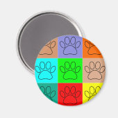 Puppy Paws op vierkante plaatsen bevestigen Magneet (Voorkant / Achterkant)