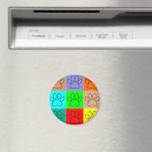 Puppy Paws op vierkante plaatsen bevestigen Magneet (Insitu (Vaatwasser))