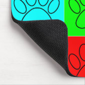 Puppy Paws op vierkante plaatsen bevestigen Muismat (Hoek)