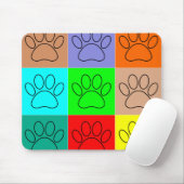 Puppy Paws op vierkante plaatsen bevestigen Muismat (Met muis)