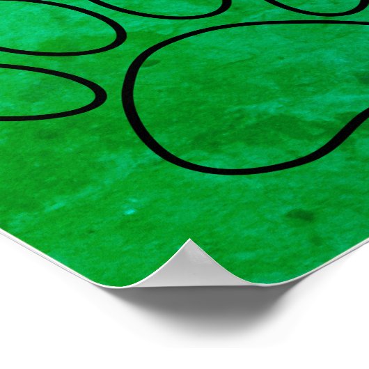 Puppy Paws op vierkante plaatsen bevestigen Poster (Hoek)