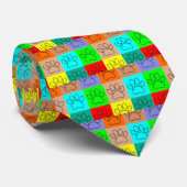 Puppy Paws op vierkante plaatsen bevestigen Stropdas (Opgerold)