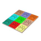 Puppy Paws op vierkante plaatsen bevestigen Tegeltje (Zijkant)