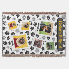 Puppy Paws Personalized Photo Collage Deken