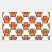 Puppy Paws Rechthoekige Sticker (Voorkant)