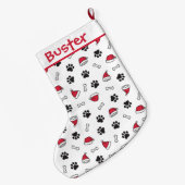 Puppy Paws, Santa Hats en Botten Grote Kerstsok (Achterkant (Hangend))
