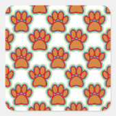 Puppy Paws Vierkante Sticker (Voorkant)