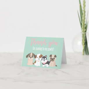 Puppy Pawty bedankkaart