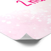 Puppy pawty schattig wit roze puppies welkom teken poster (Hoek)