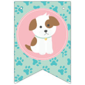 Puppy Pawty Verjaardag Feest Bunting banner (Eerste vlag)