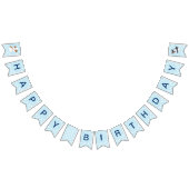 Puppy Pawty Verjaardag Feest Bunting banner blauw (Alle)