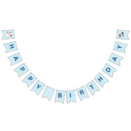 Puppy Pawty Verjaardag Feest Bunting banner blauw