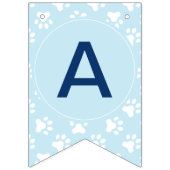 Puppy Pawty Verjaardag Feest Bunting banner blauw (Derde vlag)