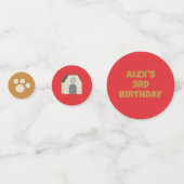 Puppy Pawty Verjaardagsdecoratie Confetti (Achterkanten)