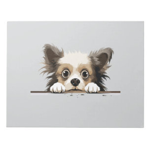 Puppy Peeking Schattige Schattig Grappig Dier Cart Notitieblok
