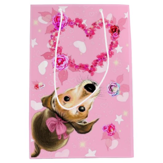 Puppy Pet Gift Bag Medium Cadeauzakje (Voorkant)